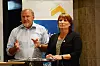 Svein Oppegård fra NHO og Anita Johansen fra Arbeidsmadnsforbundet.
