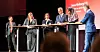 ENIGHET: De var alle enige om at noe må skje med Nav: Fungerende arbeids- og velferdsdirektør Eve Vangsnes Bergli (f.v.), arbeidsminister Kjersti Stenseng (Ap) og politikerne i i arbeids- og sosialkomiteen, Anna Molberg (H),  Alf Erik Andersen (Frp) og leder av komiteen Marian Hussein (SV) på Riksrevisjonens Forbedringskonferanse.