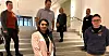 FORHANDLINGSUTVALG: EL og IT Forbundets forhandlingsutvalg. Bak: Forbundssekretær Reidunn Wahl. Midt f. v: May Iren Arnøy, Kenneth Pettersen og Kosom Alexsander Skaale. Foran: Sabah Qayyum og Esben Smistad.