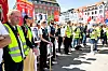 POLITISK STREIK: Tirsdag formiddag sto togene stille i to timer. De togansatte har fått nok av det de mener er løftebrudd fra regjeringen.