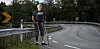 Simen Brænden og møtende buss holdt begge så vidt over 30 kilometer i timen.