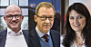 TJENER FETT: Ole Erik Almlid i NHO (f.v.), Idar Kreutzer i Finans Norge og Anne-Kari Bratten i Spekter får flere millioner kroner inn på lønnskontoene hvert år.