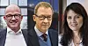 TJENER FETT: Ole Erik Almlid i NHO (f.v.), Idar Kreutzer i Finans Norge og Anne-Kari Bratten i Spekter får flere millioner kroner inn på lønnskontoene hvert år.