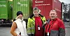 – Når det er mangel på yrkessjåfører i Norge og større innsats mot sosial dumping i arbeidslivet, så vil Posten Norge gi sjåførene dårligere vilkår? Det er lite gjennomtenkt, sier Jan Arne Byvold (t.h.). Han, Kristen Nordlie og Yliza Gjerløw er spente på forhandlingene.