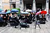 STREIKERETT: Fagforeningene har vanligvis ikke streikerett ved et mellomoppgjør, men det har de sikret seg i kultursektoren i år – mot at arbeidsgiver gikk med på å vente fra i fjor til i år med å forhandle om pensjonen. Bildet er fra musikerstreiken i 2006