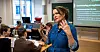 ETTER- OG VIDEREUTDANNING: Universitetslektor Hanne Alterhaug ved NTNU forteller lærere om sin forskning på bruk av estetiske fag som verktøy i undervisning i teoretiske fag som matte og samfunnsfag.