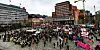 Mange har tatt turen til Youngstorget på 1. mai, noen av dem for å slåss for sekstimersdagen.