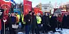 2000 bygningsarbeidere streiket 15. november mot den omfattende bruken av bemanningsbyråer i byggebransjen.
