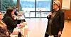 Marte Mjøs Persen møtte LO Stat-ungdommer til debatt.
