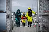 ALARMEN GÅR: Det har vært en ulykke på en atomdrevet passasjerferje. Øvelsen i Bodø samlet personell fra EU og Norge og omfattet mannskap fra Sivilforsvaret, fra brann- politi, og ambulansetjenesten.