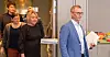 FORNØYD: HK-leder Christopher Beckham er fornøyd med resultatet av lønnsoppgjøret for de ansatte i finanssektoren. Her med Vigdis Rekdahl, leder i LO Finans HK, Cathrine Ertsås fra Fagforbundet Post og finans og Mats Jetlund, nestleder i LO Finans HK.