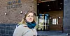 STILLE DAGER: I Hedmarken tingrett på Hamar er det minimal trafikk inn og ut av dørene. Kristin Tollefsen, førstekonsulent og leder av NTL Domstolene, har for tiden hjemmekontor.