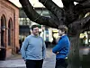 GOD RELASJON: John Magne Pedersen Tangen (t.v.) er leder i NTL Ung og sjefen til Snorre Rein (t.h.). Han synes det er fint Snorre har vært så åpen, som som har gjort det lettere å tilrettelegge for ham.