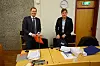 BEREDT: Advokat Kurt Weltzien og Evrys HR-sjef Trond Vinje finner frem sine dokumenter, klare for nok en dag i retten.