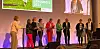 KAMPKLARE: Kari-Anne Jønnes (H), Elise Waagen (Ap), Solveig Schytz (V), Ida Lindtveit Røse (KrF), Maren Grøthe (Sp) og Tom Staahle (Frp) Hege Bae Nyholt (Rødt) og Freddy A. Øvstegård (SV) deltok i den politiske debatten med Trude Teige som debattleder.