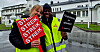 Eli Kristin Libakken og Olga Oda Ikimpaye streiker så lenge det trengs, men håper å være tilbake i arbeid snart.