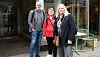 Fra venstre første nestleder Jon Oddvar Holthe, andre nestleder Bodil Gullseth og forbundsleder Mette Johnsen Walker på vei inn til Riksmeklerens kontor tirsdag morgen. Klokken 0015 natt til onsdag kom partene til enighet i KS-oppgjøret.
