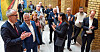 Jubelscener da vedtaket gikk gjennom mens de oppmøtte fulgte det hele fra TV-skjerm på Stortinget. Rune Støstad og Bjørnar Skjæran (t.v.) klapper for vedtaket de har jobbet for.