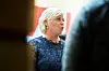 Siv Jensen. Statsbudsjettet 2017 inneholder dårlige nyheter for eldre arbeidsløse som mottar sluttvederlag.
