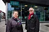 TØFF OMSTILLING: Over 300 ansatte har søkt og fått sluttpakke i DNB. Astrid Waaler og Viktor Sæther synes det foreløpige intrykker er at omstillingsprosessen går bedre enn fryktet.
