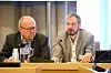 FAGFORBUNDET: Hans Martin Aase og Christian Danielsen. På høringen var også Trond Finstad.