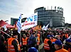 STOR OPPSLUTNING: Over 4.000 jernbaneansatte fra 17 land møtte fram i Strasbourg for å protestere mot Jernbanepakke IV.