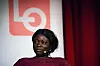SELVSTENDIG: Felicia McGill Cephas holdt nylig et innlegg på Kulturhuset i Oslo om det å kunne forsørge seg selv. Feminisme anno 2020 var tema for frokostmøtet den 6. mars, i regi av LO og Arbeiderpartiet.