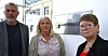Forhandlingsdelegasjonen fra Skolenes landsforbund på vei inn til Riksmekleren. Fra venstre Jon Oddvar Holthe, forbundsleder Mette Johnsen Walker og Bodil Gullseth.