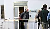 Her forlater Skolenes landsforbund kontoret til Riksmekleren. Fra høyre forbundsleder Mette Johnsen Walker, første nestleder Jon Oddvar Holthe og andre nestleder og streikeansvarlig Bodil Gullseth.