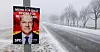 En valgplakat av Tysklands forbundskansler og sosialdemokrat, Olaf Scholz, festet på en lampestolpen i Oberreifenberg nær Frankfurt, Tyskland.