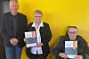 50-årsjubilanter i Kirkenes: Avdeling 9 Nord hadde merkeutdeling i Kirkenes 23. april. Fra venstre ser vi styreleder Jørn Finnmarking Haga og jubilantene Torill Høgli og Richard Wara.