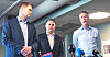 Harald Solberg (t.v.) og Christian Justnes må ha hjelp av riksmekler Mats Ruland (i midten) i årets lønnsoppgjør.