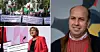 Oppe til venstre: Demonstrasjon i Gaza mot stengingen av Union of Agricultural Work (UAWC) hovedkvarter av israelske styrker i juli 2021. Nede til venstre: Fagforbundets leder Mette Nord på landsmøte. Til høyre: Saad Ziada fra UAWC under Fagforbundets landsmøte denne uka.