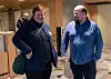 Fellesforbundet er også blant forbundene som har mye med allmenngjøringsordningen å gjøre. Line Eldring fra samfunnspolitisk avdeling takket ikke nei da Steffen Bjørkavåg Olsen inviterte til allmenngjøringskake.