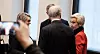LO-leder Peggy Hessen Følsvik i prat med statsminister Jonas Gahr Støre, arbeidsminister Marte Mjøs Persen og YS-leder Hans-Erik Skjæggerud.