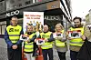 KAMPANJE: På litt over et døgn, var denne gjengen med å lage kampanjen Mine rettigheter, som en del av LO Stat-kurset. Fra høyre: Roy Rolstad (NFF),  Mette Sigvartsen (Fagforbundet), Roger Abelsen (NFF), Julie Isabell Løvdal (Lokomotivmannsforbundet), Oddvar Bleika (NFF)
