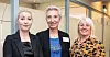 Jannicke Skaanes, Peggy Hessen Følsvik og Åse Blomkvist har satt seg til forhandlingsbordet med Finans Norge i dag for å forhandle lønn for LOs medlemmer i finanssektoren.