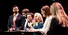 DEBATT: Partiene på venstresida, med Per Martin Sandtrøen (Sp, f.v.), Jan Christian Vestre (Ap), Ingrid Liland (MDG), SV-leder Kjersti Bergstø og Rødt-leder Marie Sneve Martinussen, er helt enige hvem som er hovedmotstanderen i valget neste år.