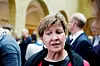 MISFORNØYD: Fagforbundet sitter nå i mekling om ny tariffavtale ved de private sykehjemmene. Her er forbundets leder Mette Nord. Arkivfoto