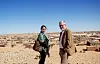 LO-BESØK: Trine Lise Sundnes fra HK og nestleder i LO, Tor Arne Solbakken, besøkte nylig flyktningene i Algerie.