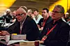 1.nestleder Lars Johnsen (til venstre) stiller som motkandidat til dagens transportleder Roger Hansen under valget til forbundets ledelse tirsdag.