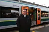 Hans Ole Skårland er fornøyd etter sin første økt som Go-Ahead-konduktør.