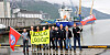 Havnearbeiderne i Mosjøen har vært utestengt fra havna siden 8. mai 2014. Nå er konflikten over. Fra venstre: Rolf Gunnar Aanes, Dagfinn Hauan, Rune Langmo, Håkon Pettersen,,Steven Fermann, Robert Hagfors, Pål M. Aanes, Per Ove Hauan, Svein Lundeng og Lars Reidar Vikdal.