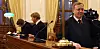 Nicolay Skarning, advokat for Bedriftsforbundet og Holship (nærmest kamera) kunne smile lurt etter at flertallet i Høyesterett ga klienten hans medhold. Bak står Håkon Angell og Lornts Nagelhus, LOs advokater.