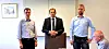 Klokka fem i dag tidlig kunne Pål Skarsbak fra Virke (til venstre) og Bjørn Anders Jonassen fra NTF gå hver til sitt etter at meklingen på overtid resulterte i enighet om en ny tariffavtale for grossistbransjen. Mekler Bjørn Lillebergen ledet meklingen.