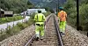 WALK THE LINE: Daniel Sletten (t.h.) og Jonny Ødegård går den 180 kilometer lange strekningen i løpet av sommerhalvåret.