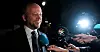 Trygve Slagsvold Vedum (Sp) møter pressen utenfor sin leilighet i Oslo, før fremleggelsen av statsbudsjettet for 2025.