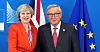 Theresa May og Jean-Claude Juncker.
