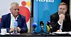 Fellesforbundets leder, Jørn Eggum (t.v) og administrerende direktør i Norsk Industri, Knut E. Sunde (t.h). (Arkivfoto)