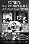 «Les og lær»-plakat utgitt av Arbeidernes Opplysningsforbund i siste halvdel av 1930-åra.